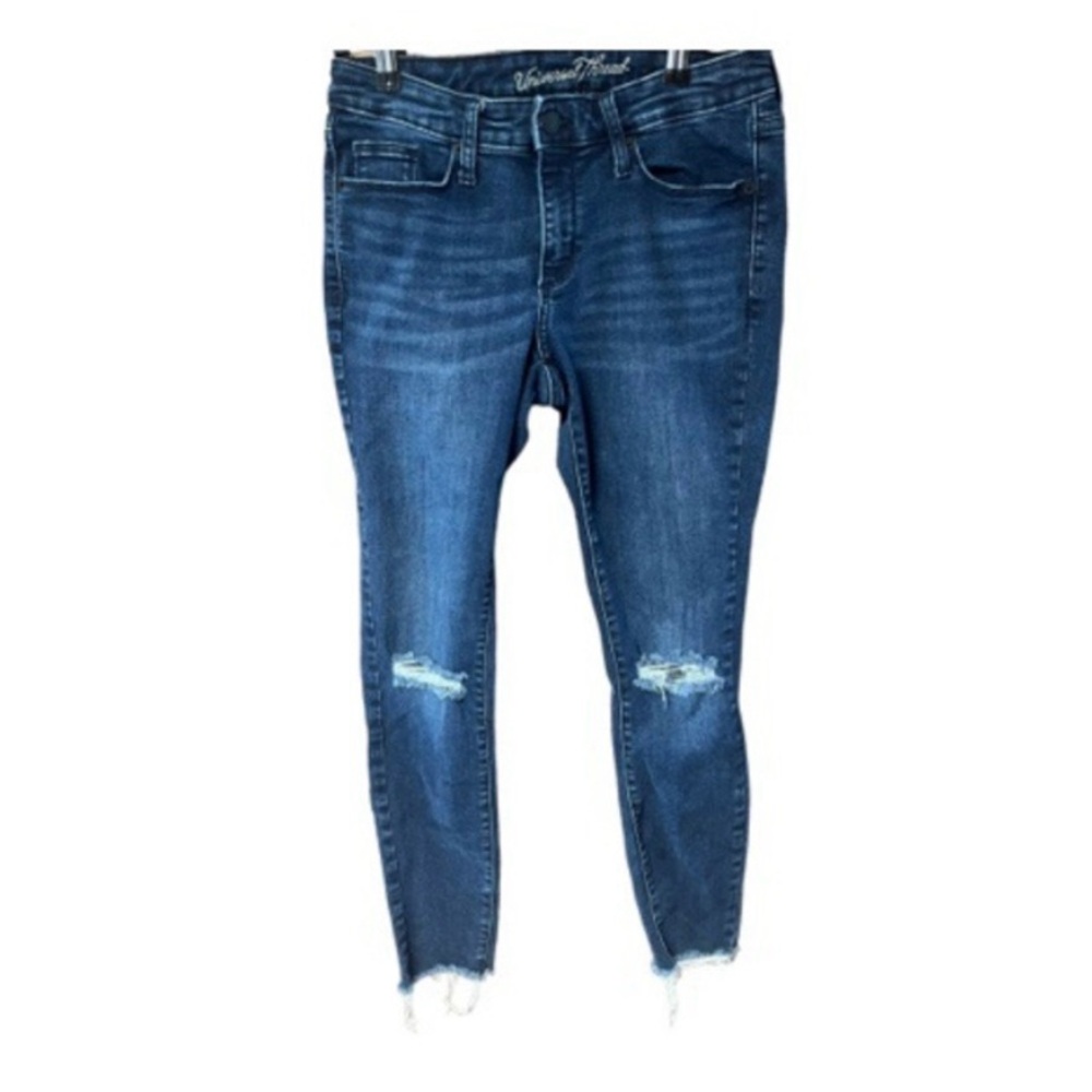 Universal Thread Mid Rise Skinny‎ Distressed Jeans